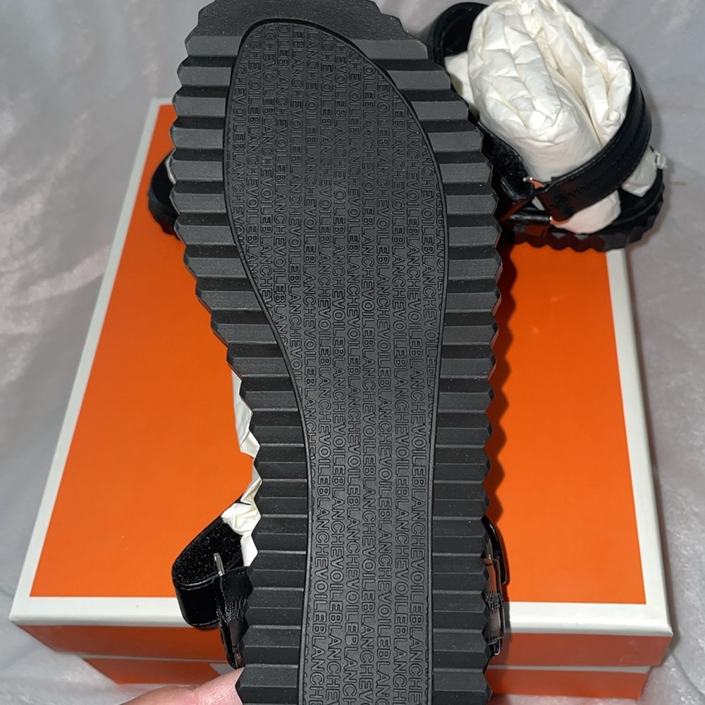 NWT VOILE BLANCHE FRANCIS ZIG Leather Sandals in Black - Picture 15 of 16
